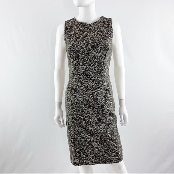 Three Dots Dresses & Skirts - Three Dots Size S Sleeveless Leopard Animal Print Sheath Dress